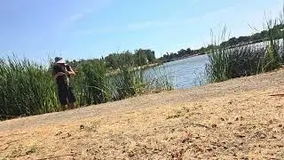 Flipping nd punching for Bass in local Sacramento pond 