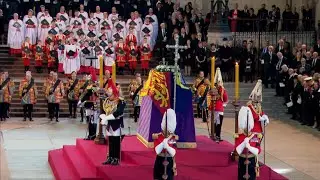 Coffin procession from Buckingham Palace to Westminster Hall