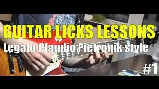 GUITAR LICKS LESSONS #1 Legato D dorian Claudio Pietronik style (with TABS)