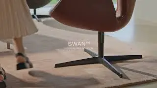 Fritz Hansen Swan&trade; Chair Anniversary Edition in Chestnut Leather