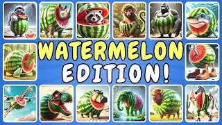 Guess Italian BRAINROT Animals | Watermelon Edition | Meme Quiz Challenge