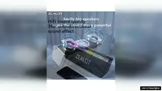 ZEALOT Zealot S72Dual 52mm Bluetooth Speaker 3000mAh Battery 5H Playtime IPX4 Splash Proof