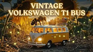 Tiny VW Bus Camping: Sunflower Field Picnic & Giant Bee (ASMR)