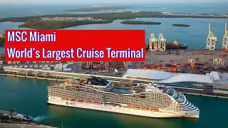 Dentro de la nueva terminal de cruceros futurista m&aacute;s grande del mundo de MSC Cruceros en Miami
