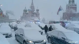 ❄️ Moscow, Russia, buried under snow again! A record snowstorm paralyzes Capital for several days !