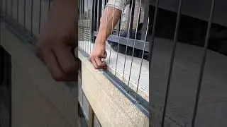 installation of safety railings for upper floor glass windows #shorts