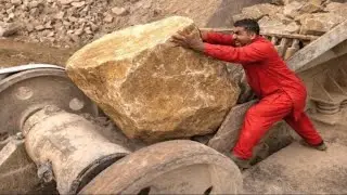 Blood, Sweat & Stone: How Rock Crusher Workers Push Through Everything!!!#dangerous ☠️👹😱☠️