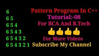 Number pattern program ||c++ programming ||#shorts #coding
