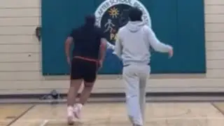 Jason Gaines gets some work in