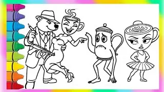 How to draw Ballerina Cappuccina,  Sperssona  Signora, Ta ta ta Sahur and Bobritto Bandito