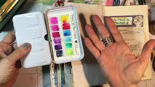 Quick water color background with Jane Davenport watercolors - video response for Debbie