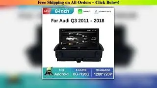 Audio DSP Stereo GPS Navi 8 inch Android 14 System for Audi Q3 2011 2012 - 2018 Carplay Car Radio
