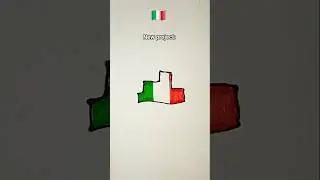 Draw Flag Map of Italy 🇮🇹 #italy #flag