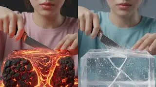 Lava vs Ice ASMR Challenge | Satisfying Extreme Heat & Cold #ai #asmr #asmrvideo