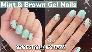 SHORTEST GELLY TIPS EVER?! 😱 Full Cover Gel Tip Application & Nail Art | DIY GEL NAILS AT HOME