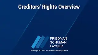 Creditors' Rights Overview - Friedman Schuman Law Firm