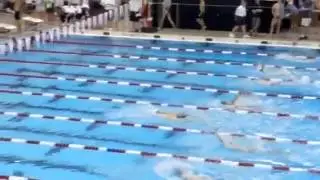 DCST at Mike Peppe Meet  2013. Eddie swimming the 100 Back