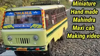 Mahindra maxi cab miniature | making video| Handmade Miniature|HAPPY NEW YEAR 2023 |DHANA MINIATURES