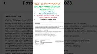Yoga Teacher VACANCY in Canada (Canada), Japan (Japan), Sweden (Sweden) 2023
