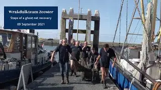Wrakduikteam Zeester - steps of a ghost net recovery