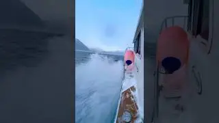 Pulling the boat out of the water for the winter! #alaska #boat #oceanboat
