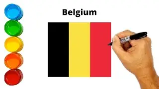 How to draw Belgium flag