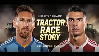 Messi vs Ronaldo Tractor Race 🚜⚽ | Legendary 10 vs 7 Epic Countryside Challenge