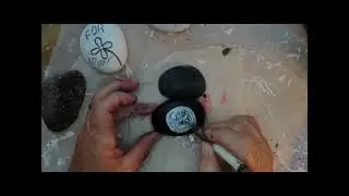Easy Rock Painting Ideas - Blue Moon - Down-a-Piece Acrylics