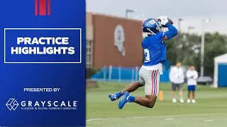 Giants Training Camp Highlights; Daniel Jones, Kenny Golladay, Sterling Shepard | New York Giants