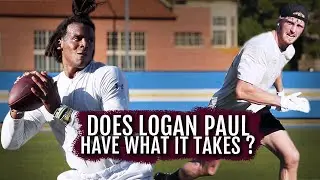 Does@loganpaulvlogs Have What It Takes To Be An NFL Receiver? | Cam Newton Vlogs