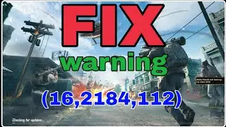 How To Pubg and COD Mobile Error warning (16, 2184, 112) in gameloop Tencent Gaming Buddy pc