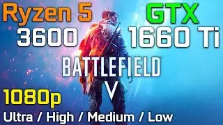 Battlefield V | GTX 1660 Ti + Ryzen 5 3600 | 1080p All Settings - Gameplay Benchmark