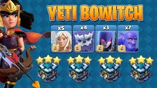TH13 QUEENWALK YETI BOWITCH ATTACK STRATEGY! 3 Star any TH13 Max Base Design - Clash of Clans