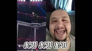Hawkins jumps off the cage #wwf #wwe #ecw #stephenhawkings #funny