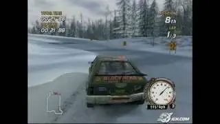 FlatOut PlayStation 2 Gameplay - Snow Race