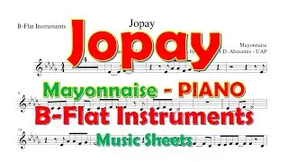*Mayonnaise - JOPAY Music Sheet Play Along for B-Flat Instruments - Partidura - SLOW PIANO