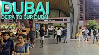 8pm Dubai UAE Summer Walk: Explore Bustling 