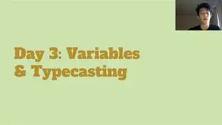 Kids for Code - Python: Variables and Typecasting