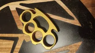 Hard maple brassKnuckles sprayed gold #brassknuckles#shapeoko#woodworking#cncwoodworking#toolstoday 