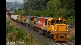 Triple EMD&rsquo;s On KiwiRail Freight Train 962!!
