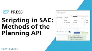 Scripting an SAP Analytics Cloud Story: Methods of the Planning API