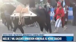 SALTA - Tradicional Desfile en conmemoración al Gral. Martin Miguel de Güemes - #canal7