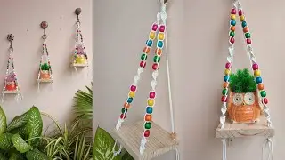 🌿 DIY Beaded Macram&eacute; Plant Hanger | Easy Wall Hanging Tutorial 🌿