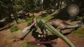 Path of Titans | T Rex with Bone Break on 2 Angry ducks