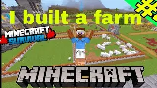 I built a farm in minecraft survival episode 4 | Minecraft Survival Series 