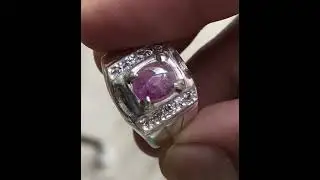 Cincin perak delima burma burma ruby