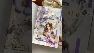 ASMR Artistic Journaling Purple💜#journaling #journalwithme #scrapbooking