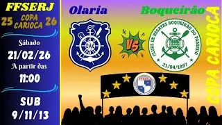 Canal dos SportS - OLARIA x BOQUEIR&Atilde;O - SUB 13 - COPA CARIOCA - FFSERJ.
