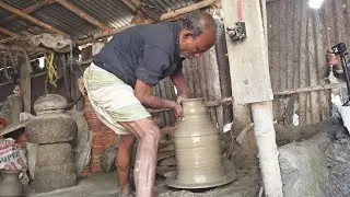 Big size clay pot making #craft  #shortvideo #clay #claypot #claywork #handmade #youtubeshorts 