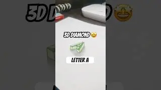 😍 3D Diamond Letter A - Easy Tips and Tricks - Tamil Tutorial #handwriting #3dlettering
